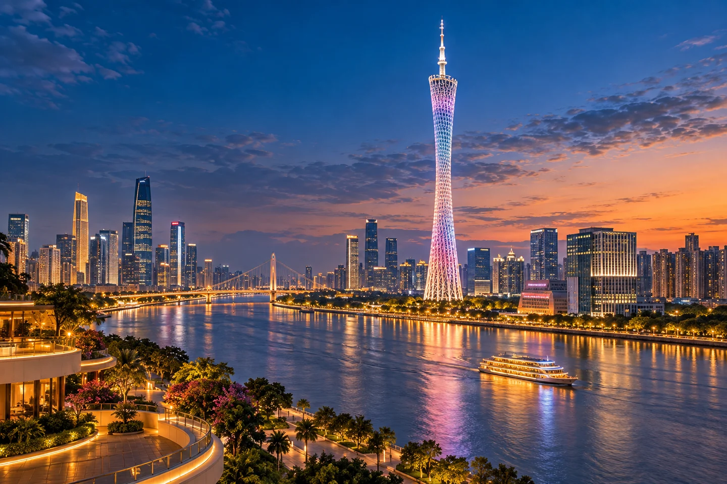 Canton Tower and the Guangzhou skyline